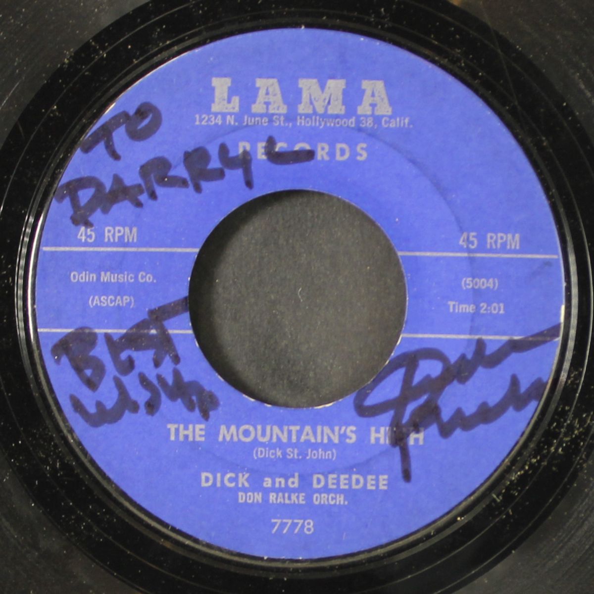 the mountain's high / i want someone by DICK & DEEDEE