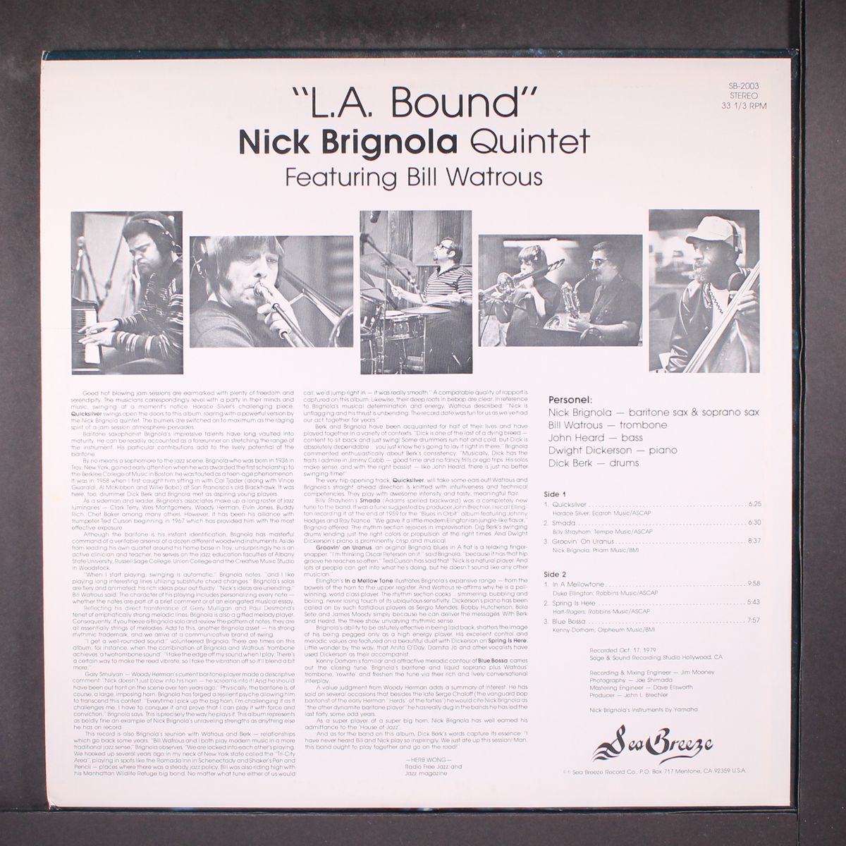 l.a. bound by NICK BRIGNOLA