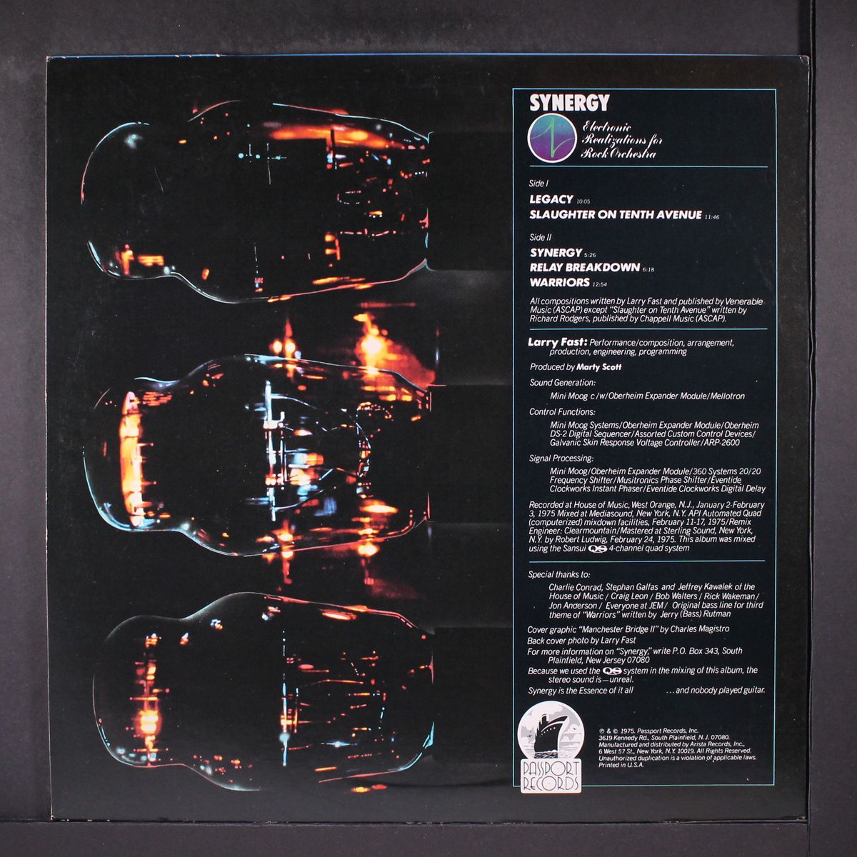 electronic realizations for rock orchestra by SYNERGY