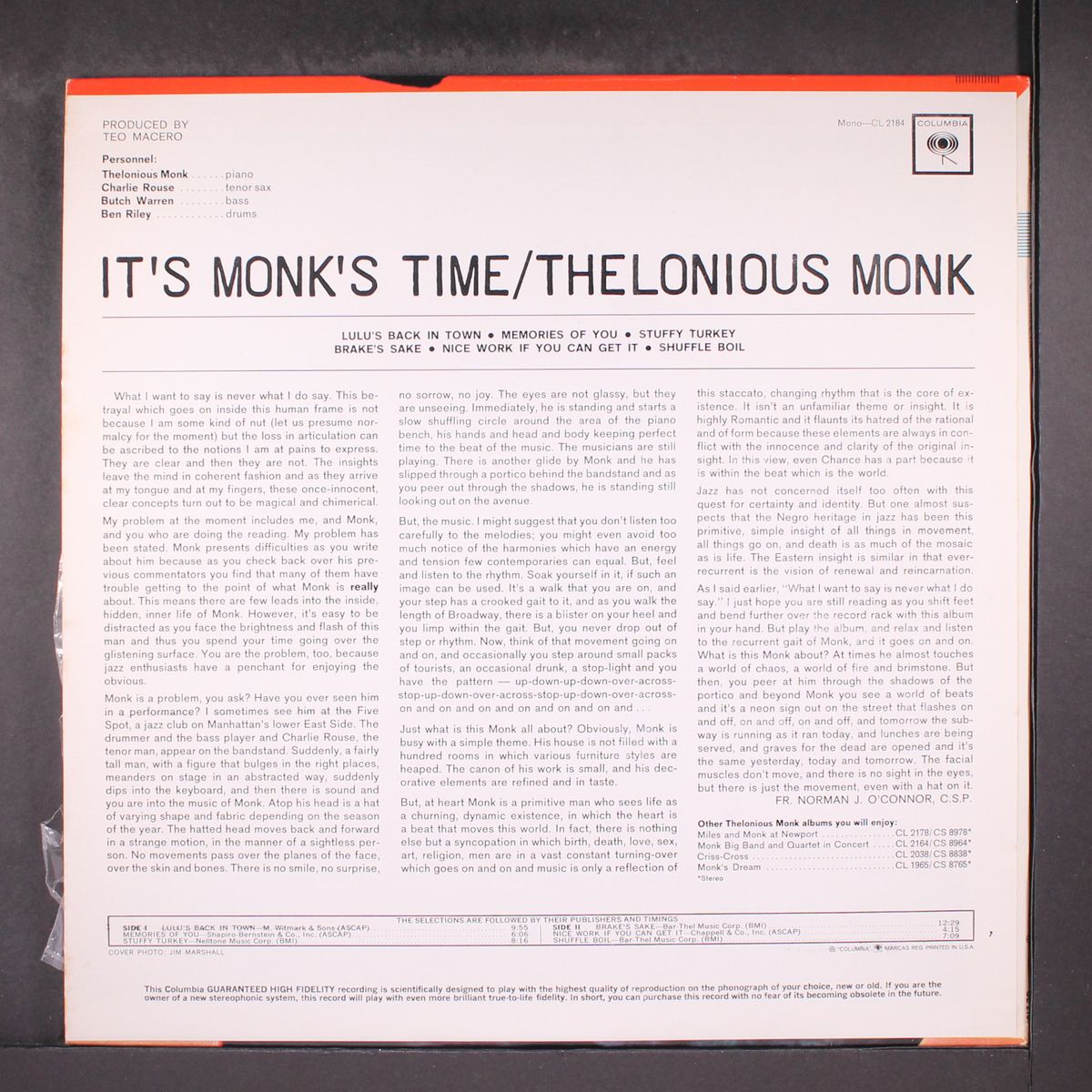 it's monk's time by THELONIOUS MONK