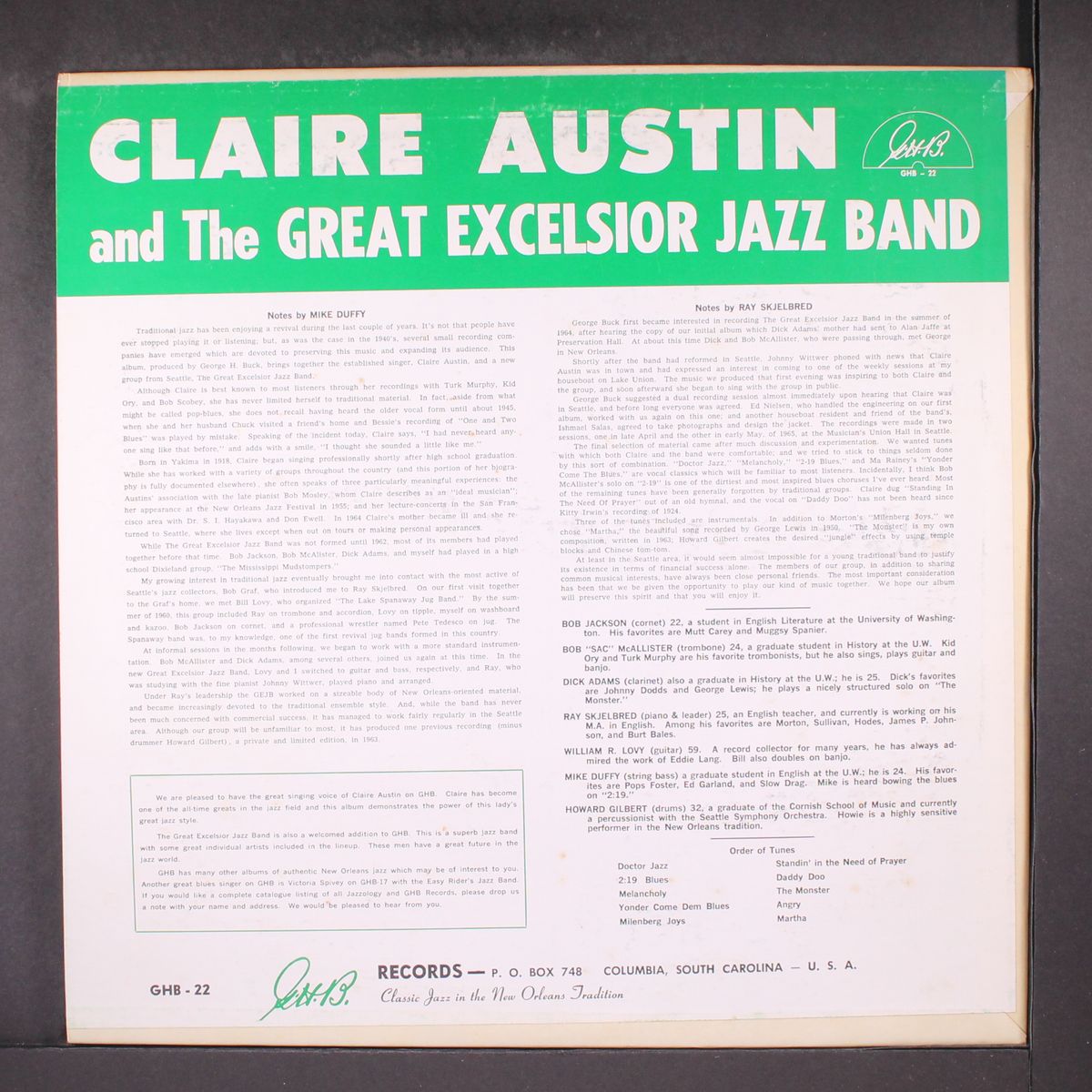 claire austin & the great excelsior jazz band by CLAIRE AUSTIN