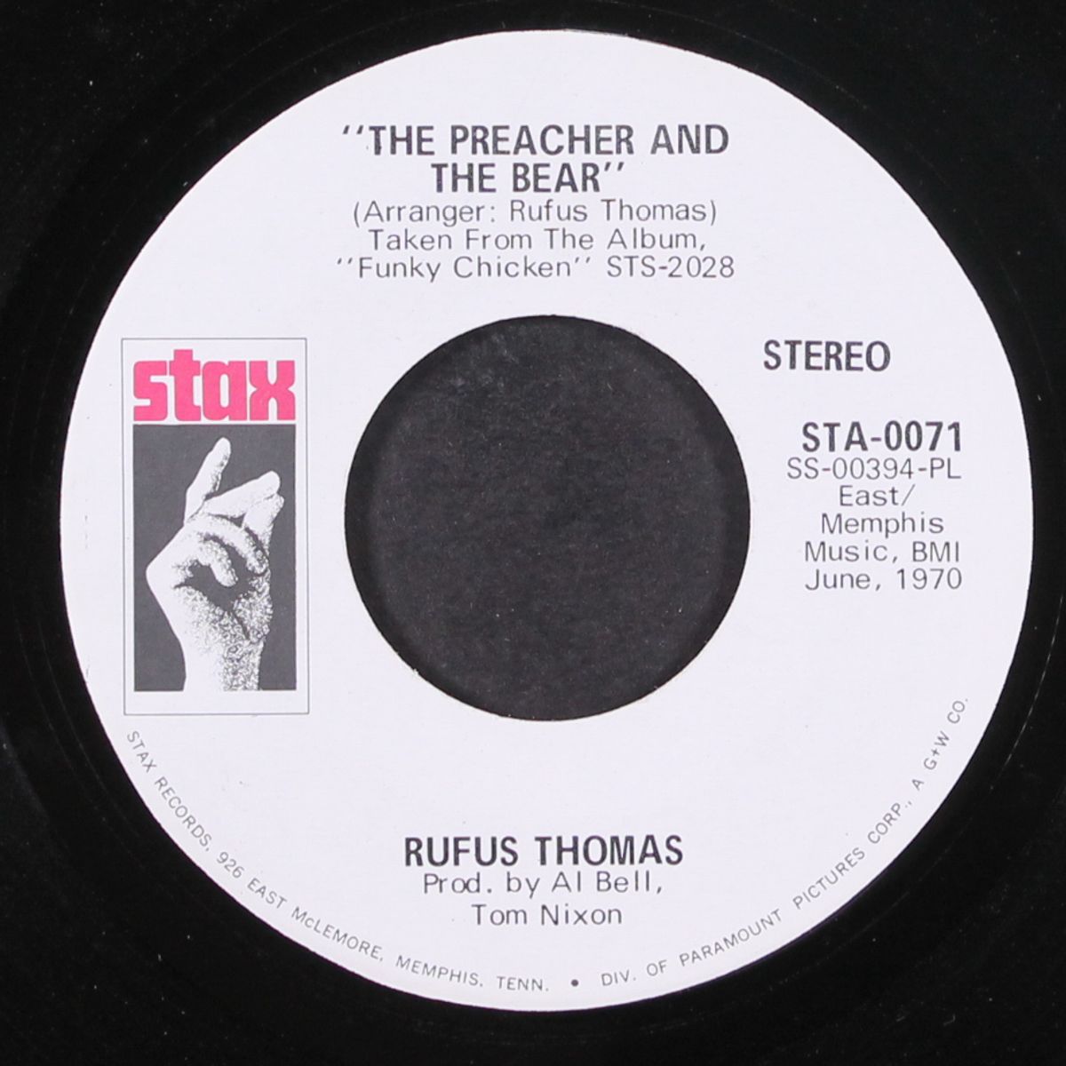 the preacher and the bear by RUFUS THOMAS