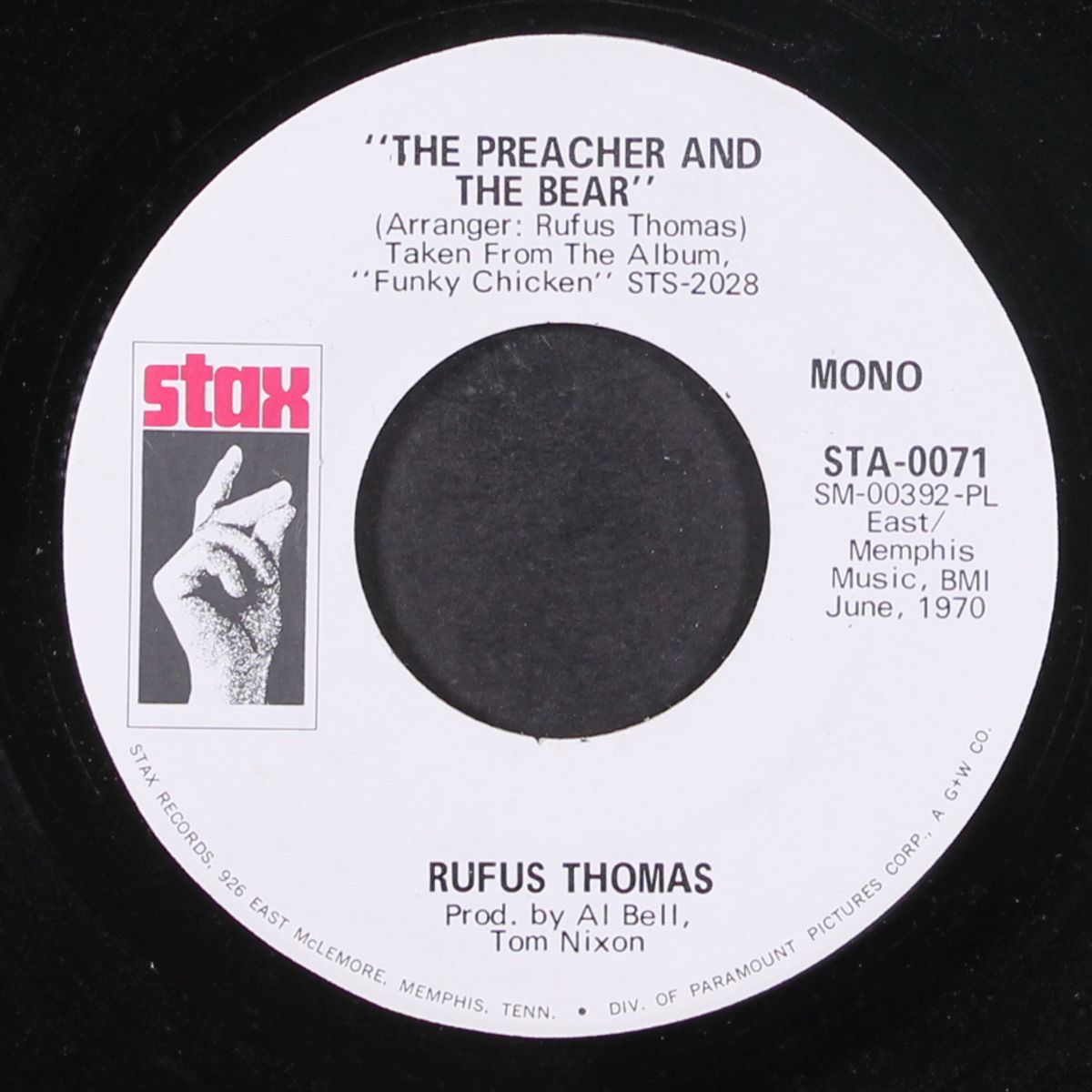 the preacher and the bear by RUFUS THOMAS
