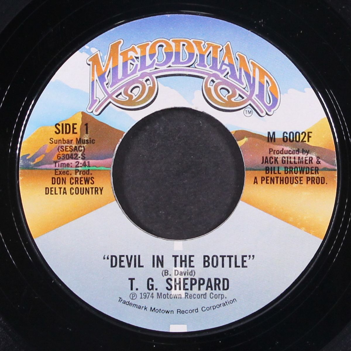 devil in the bottle / rollin' with the flow by T.G. SHEPPARD