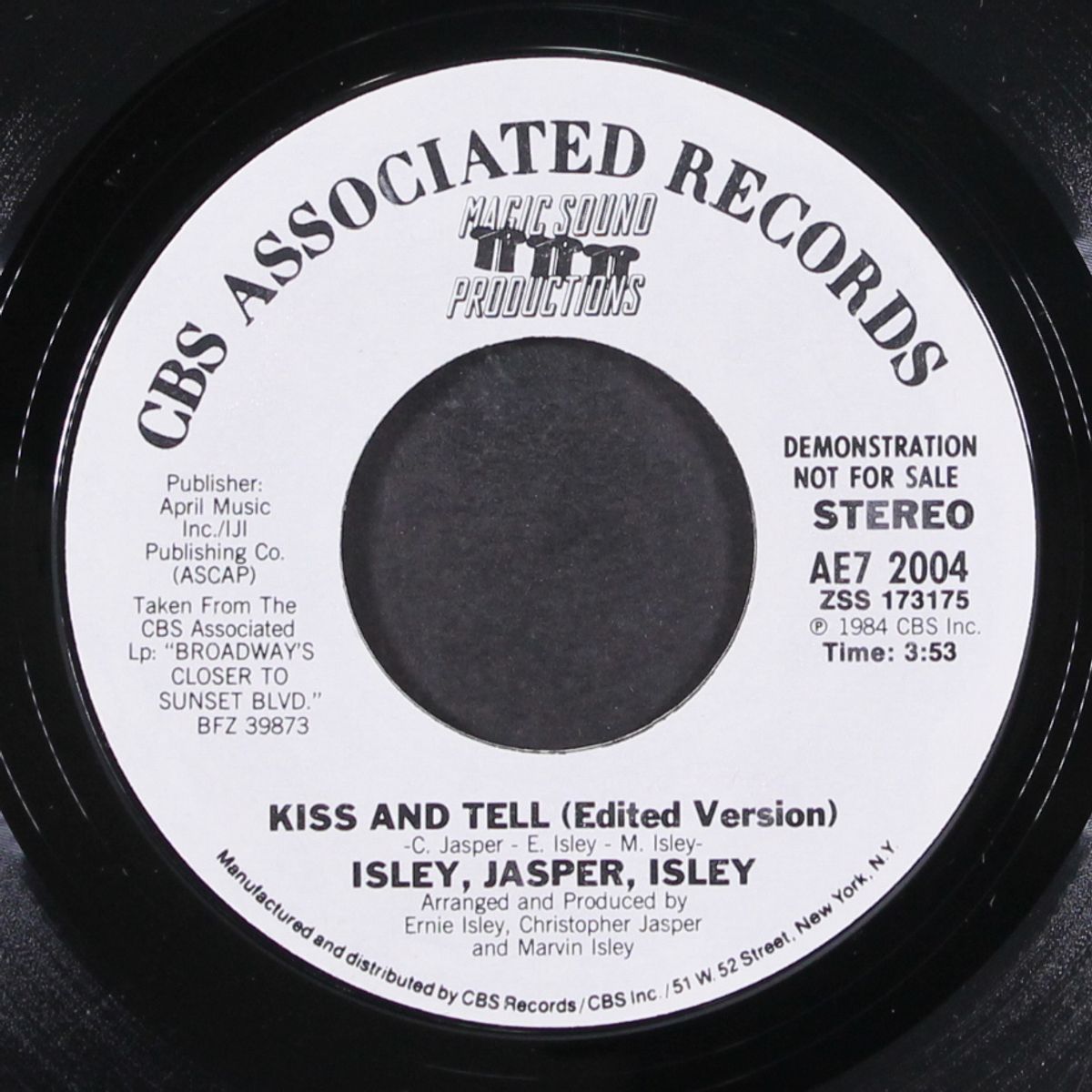 kiss and tell / same by ISLEY, JASPER, ISLEY