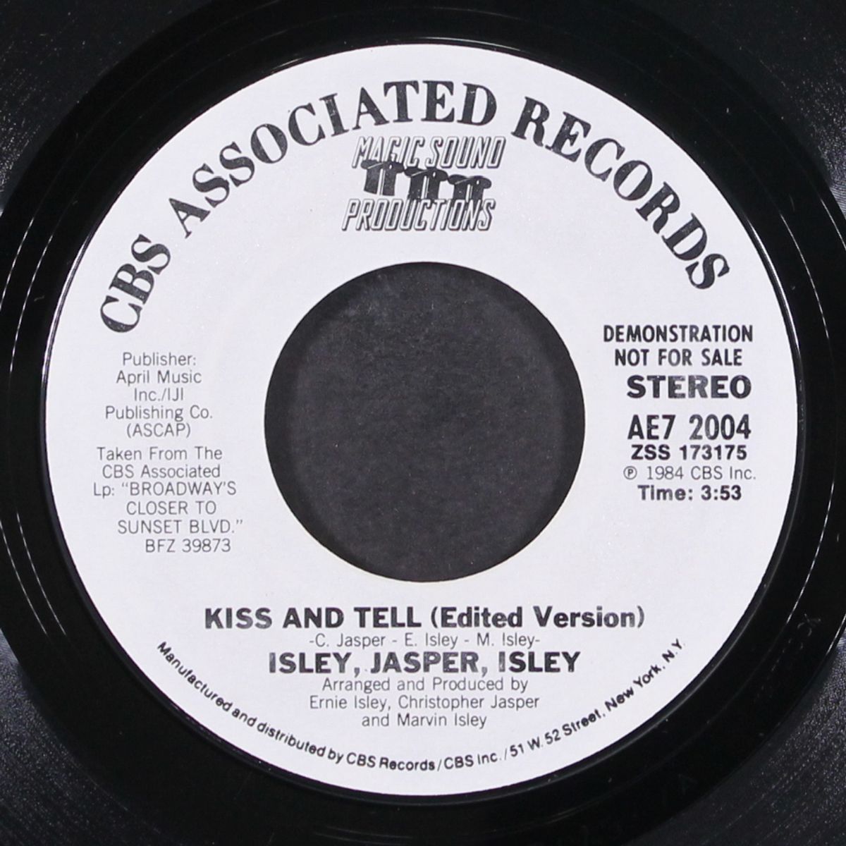 kiss and tell / same by ISLEY, JASPER, ISLEY