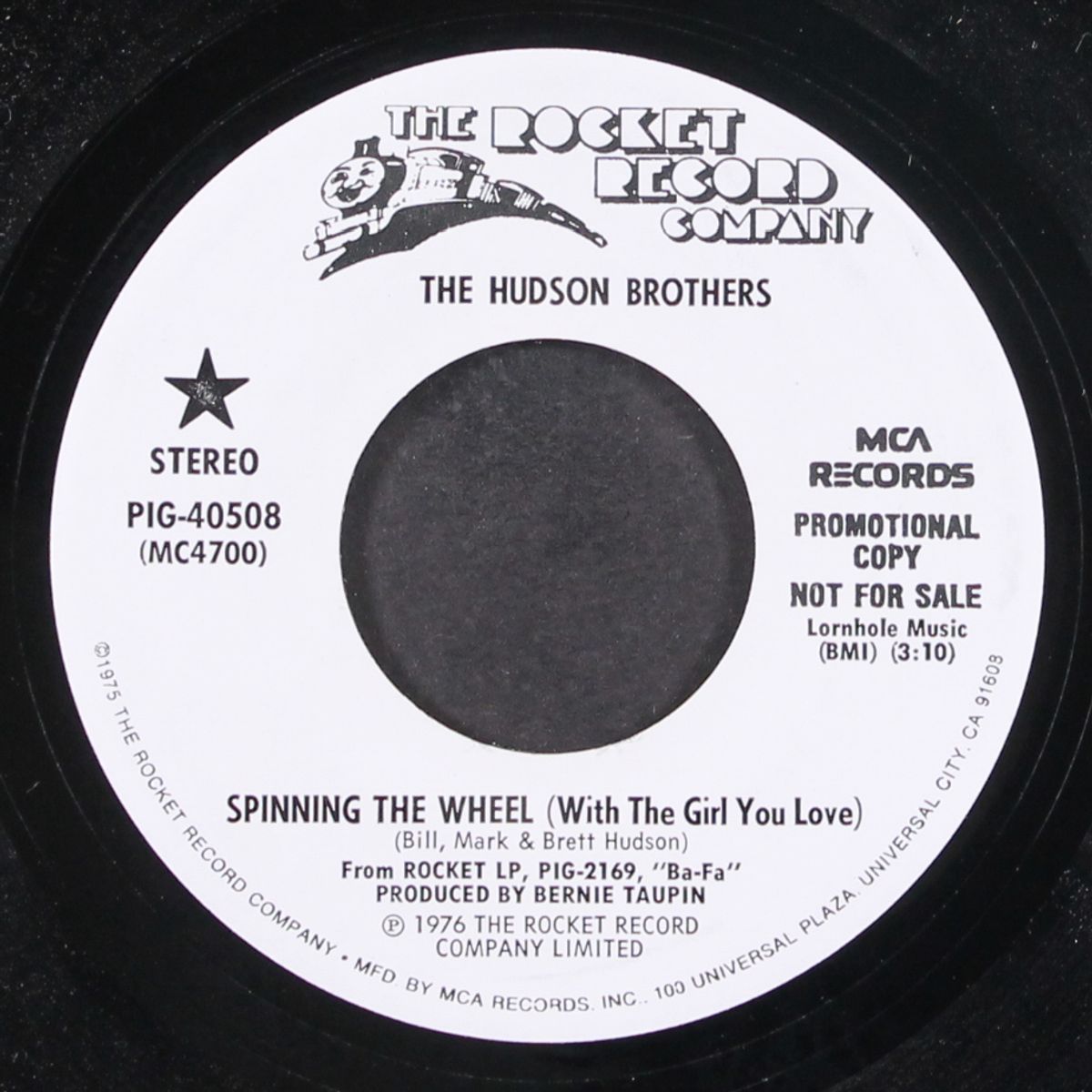 spinning the wheel ( with the girl you love) / same by HUDSON BROTHERS
