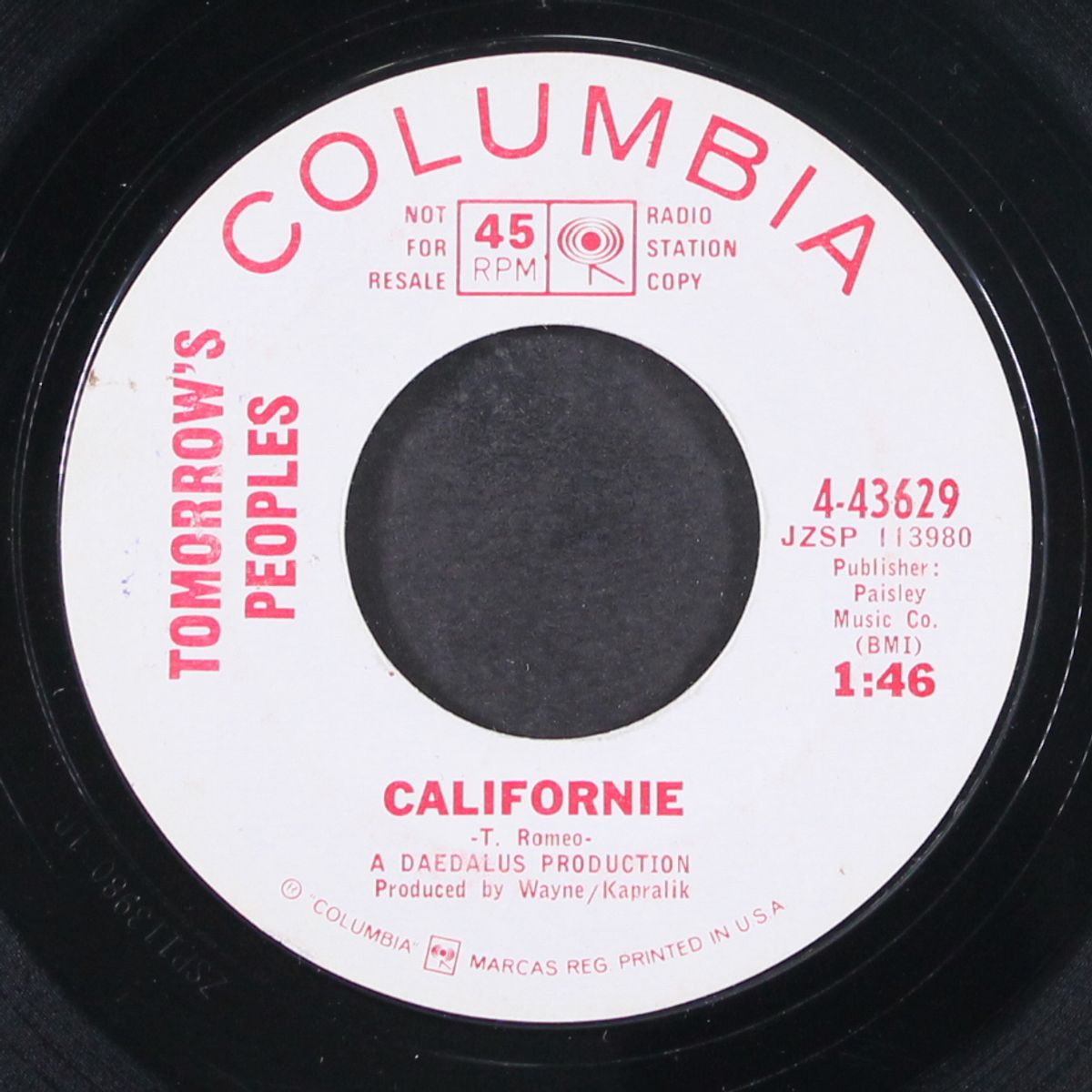 californie / same by TOMORROW'S PEOPLES