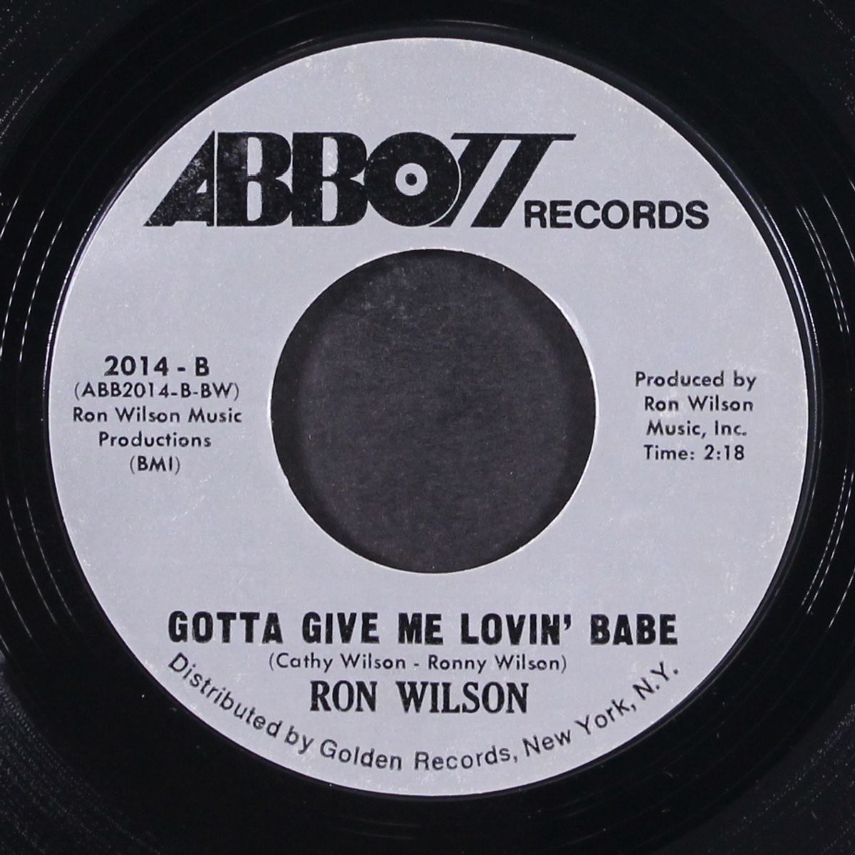 i won't do you wrong / gotta give me lovin' babe by RON WILSON