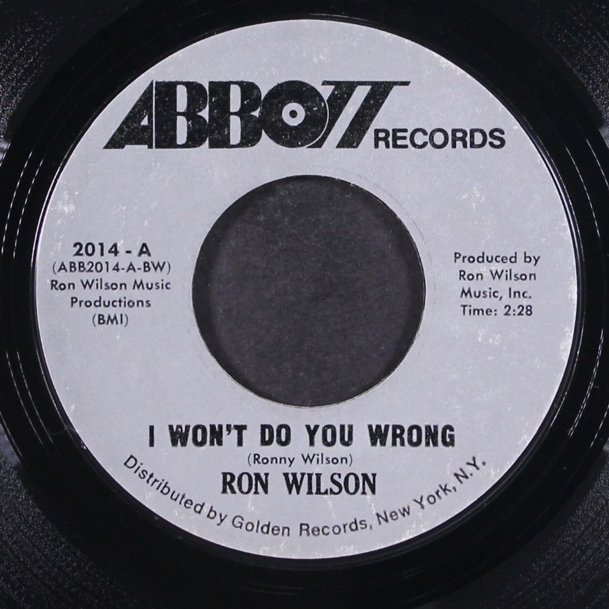 i won't do you wrong / gotta give me lovin' babe by RON WILSON