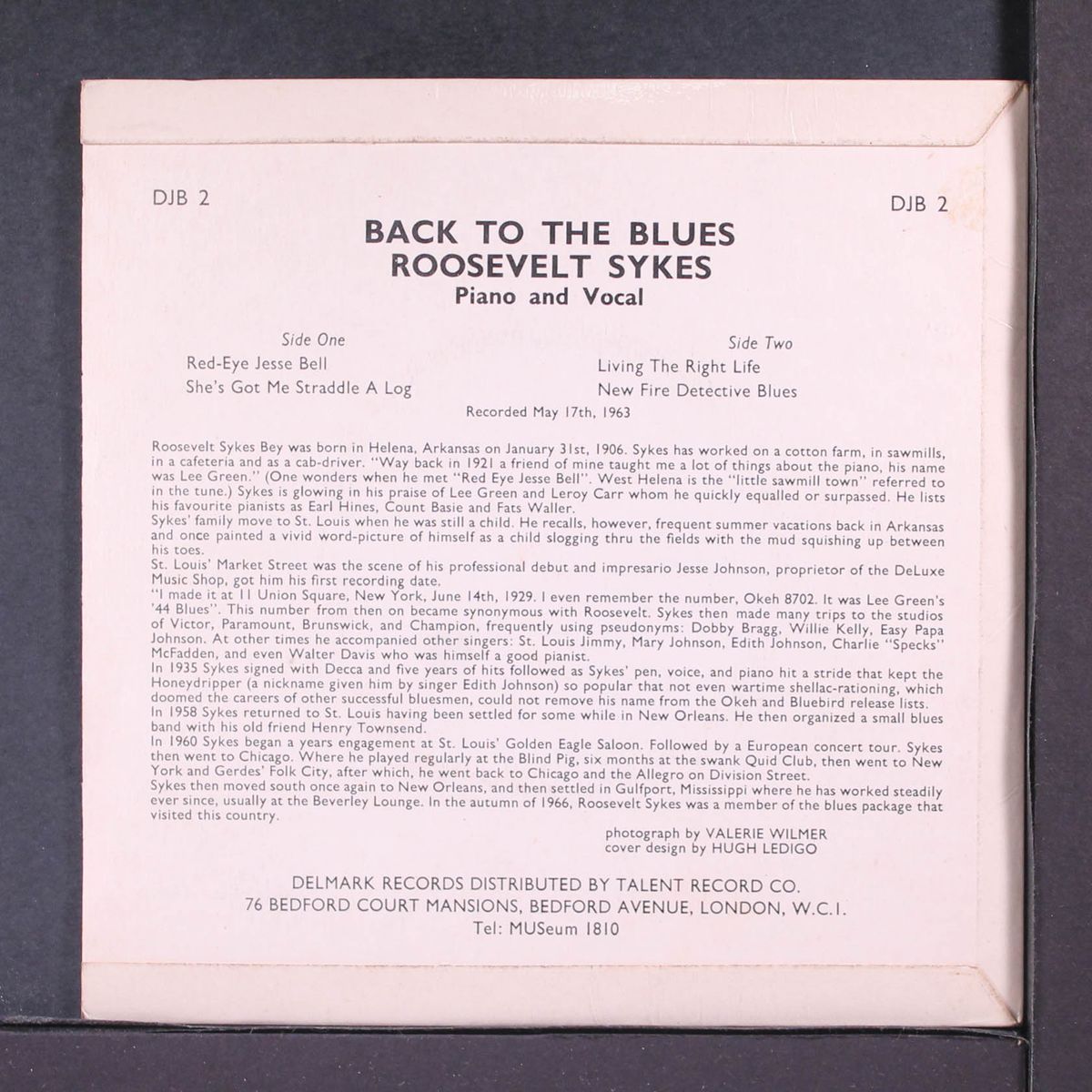back to the blues by ROOSEVELT SYKES
