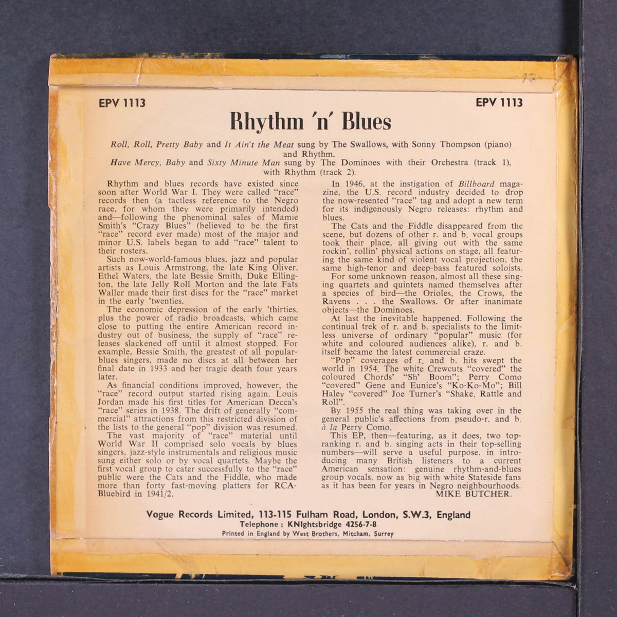 rhythm & blues by SWALLOWS W/ SONNY THOMPSON
