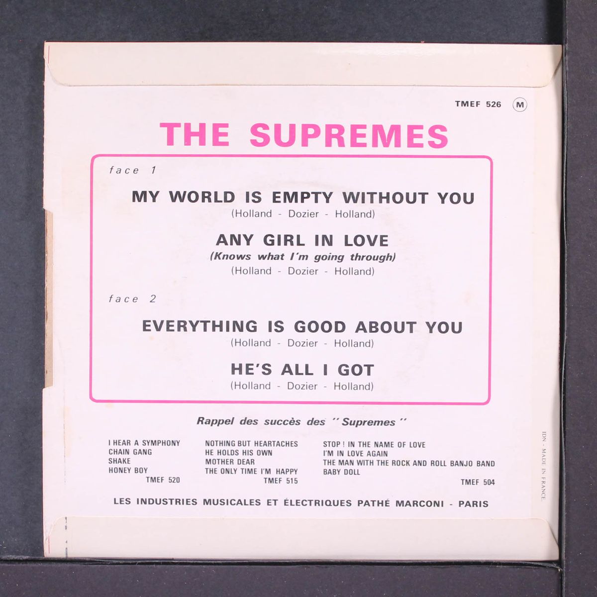 my world is empty without you by SUPREMES