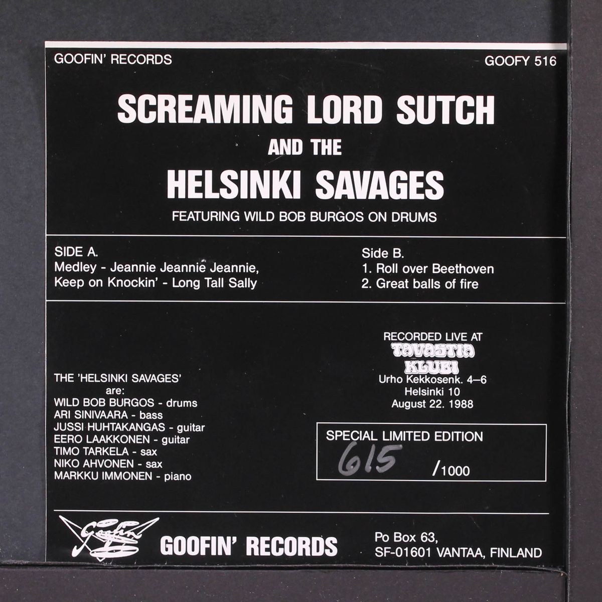 live in helsinki by SCREAMING LORD SUTCH