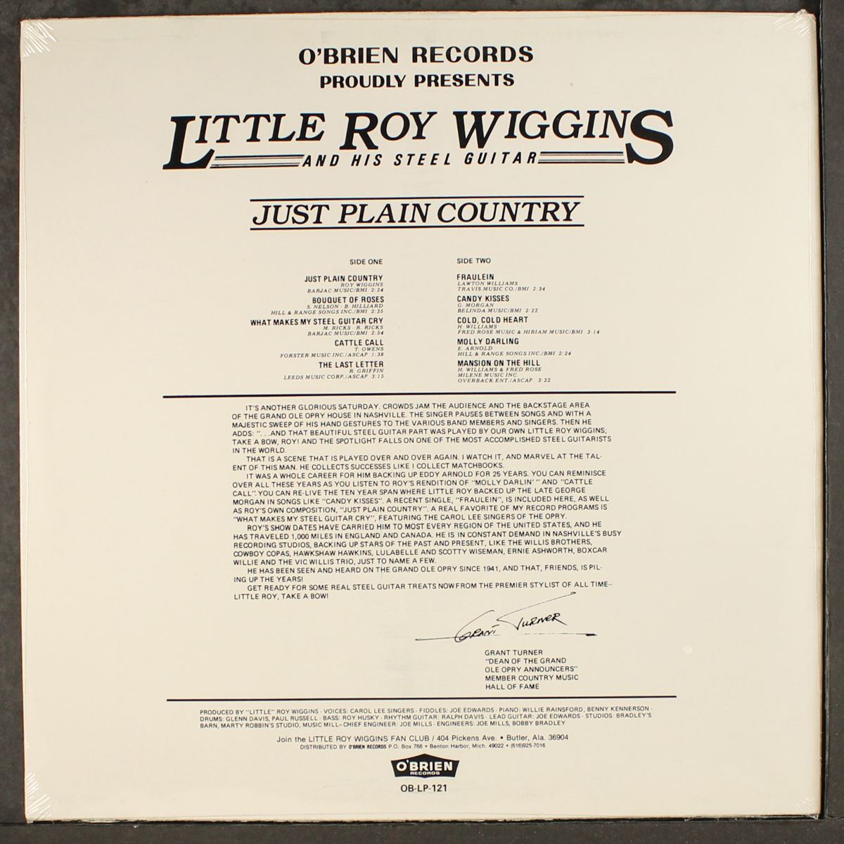 just plain country by LITTLE ROY WIGGINS