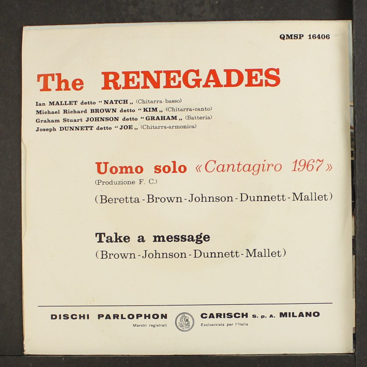 uomo solo / take a message by RENEGADES