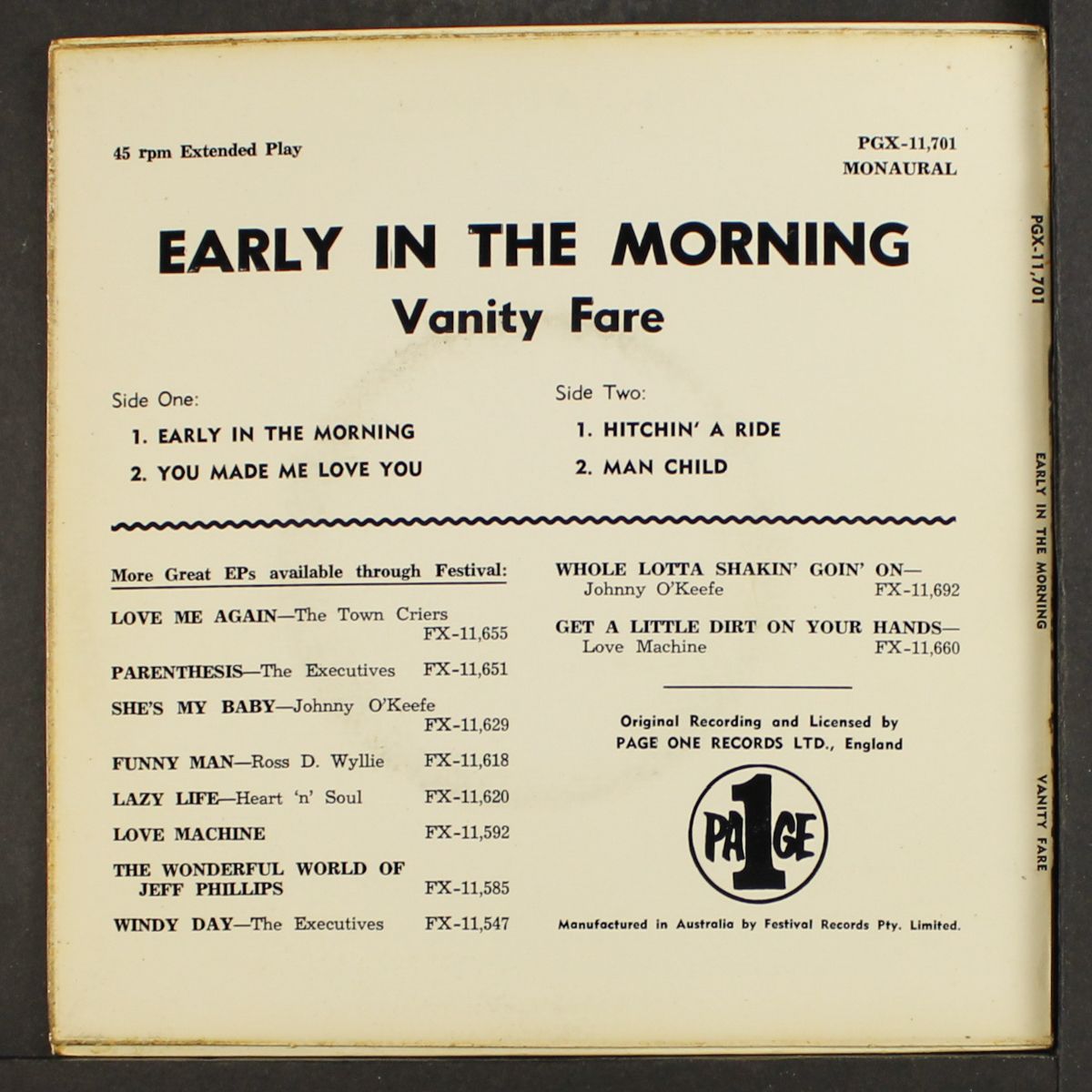 early in the morning + 3 by VANITY FARE