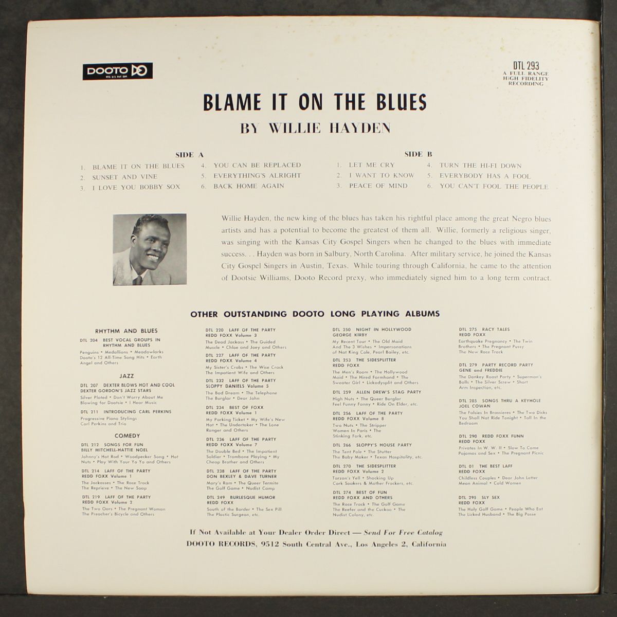 blame it on the blues by WILLIE HAYDEN