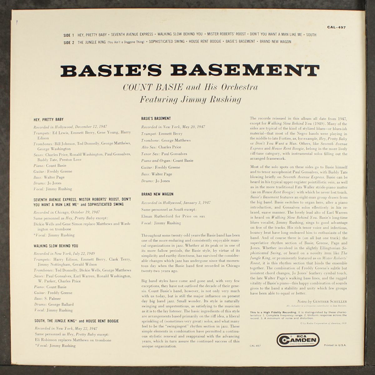 basie's basement by COUNT BASIE