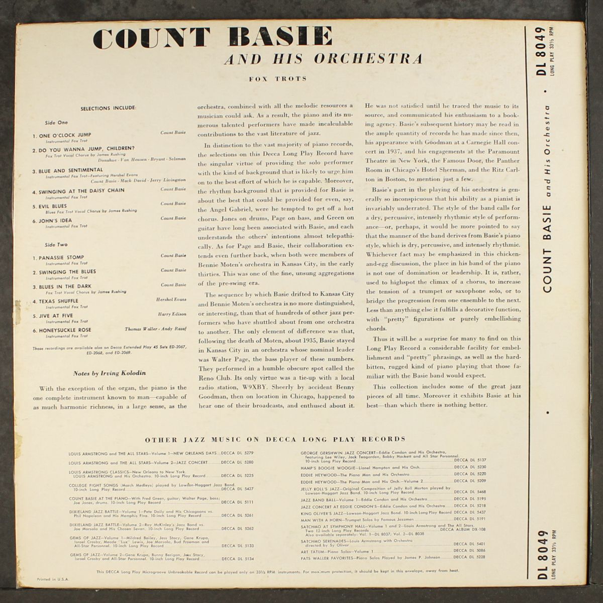 and his orchestra by COUNT BASIE