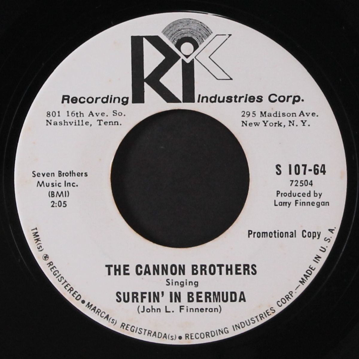 surfin' in bermuda / look what you've done by CANNON BROTHERS