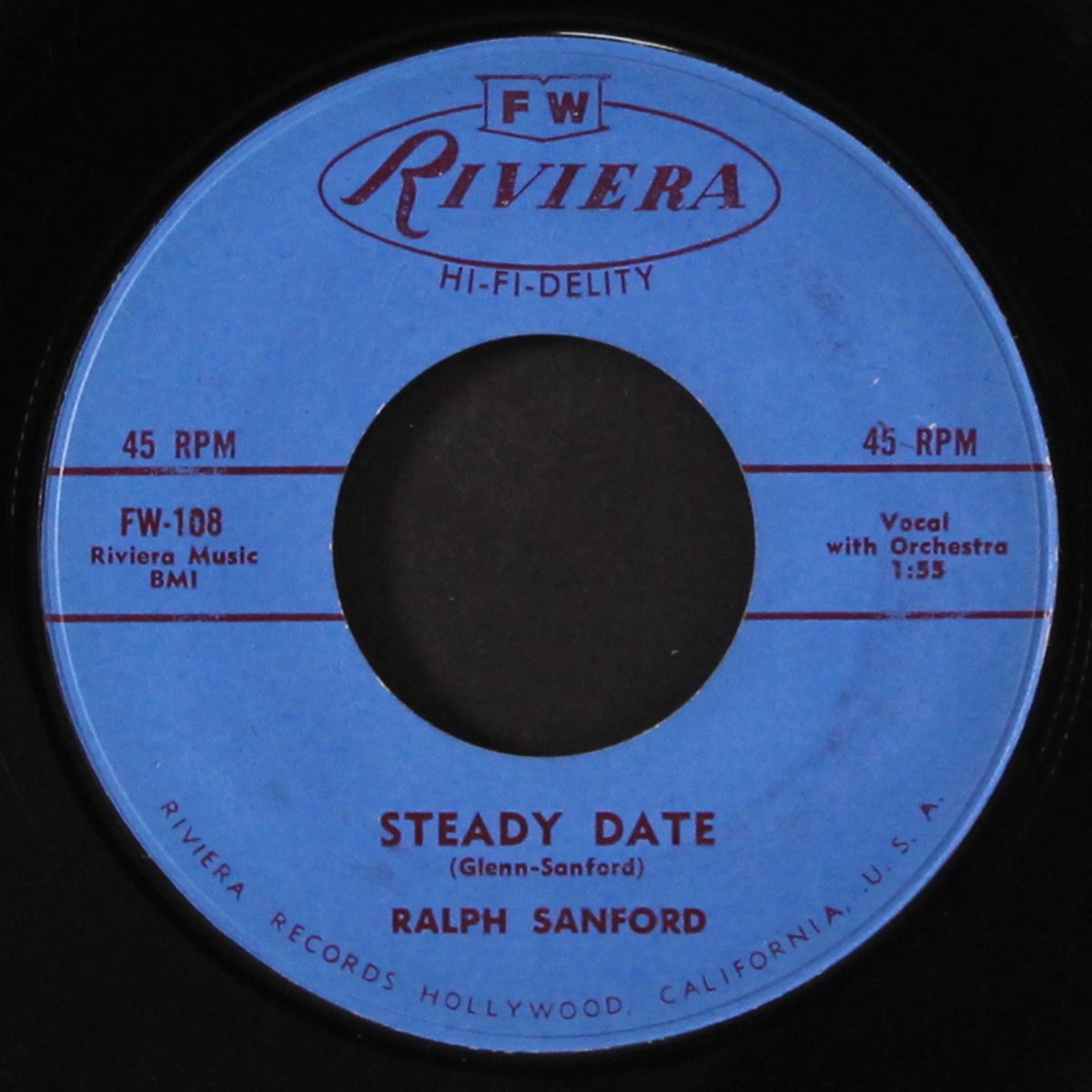 hold me cose / steady date by RALPH SANFORD