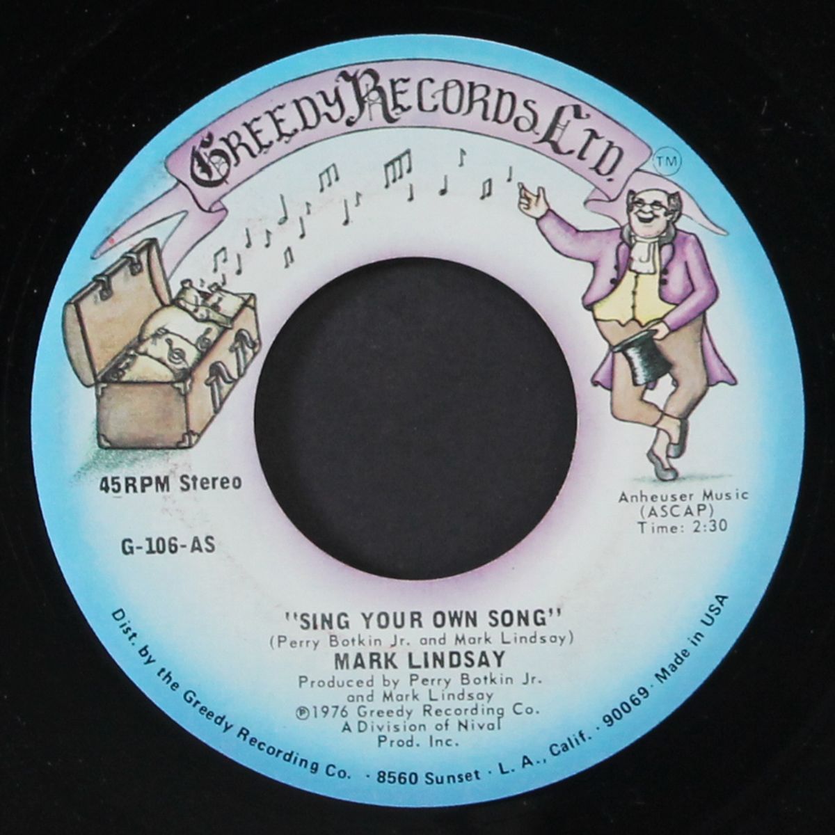 sing your own song / same by MARK LINDSAY