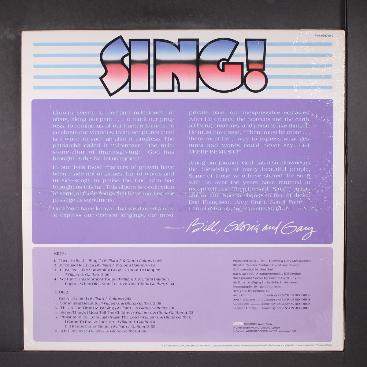 sing! by BILL GAITHER TRIO