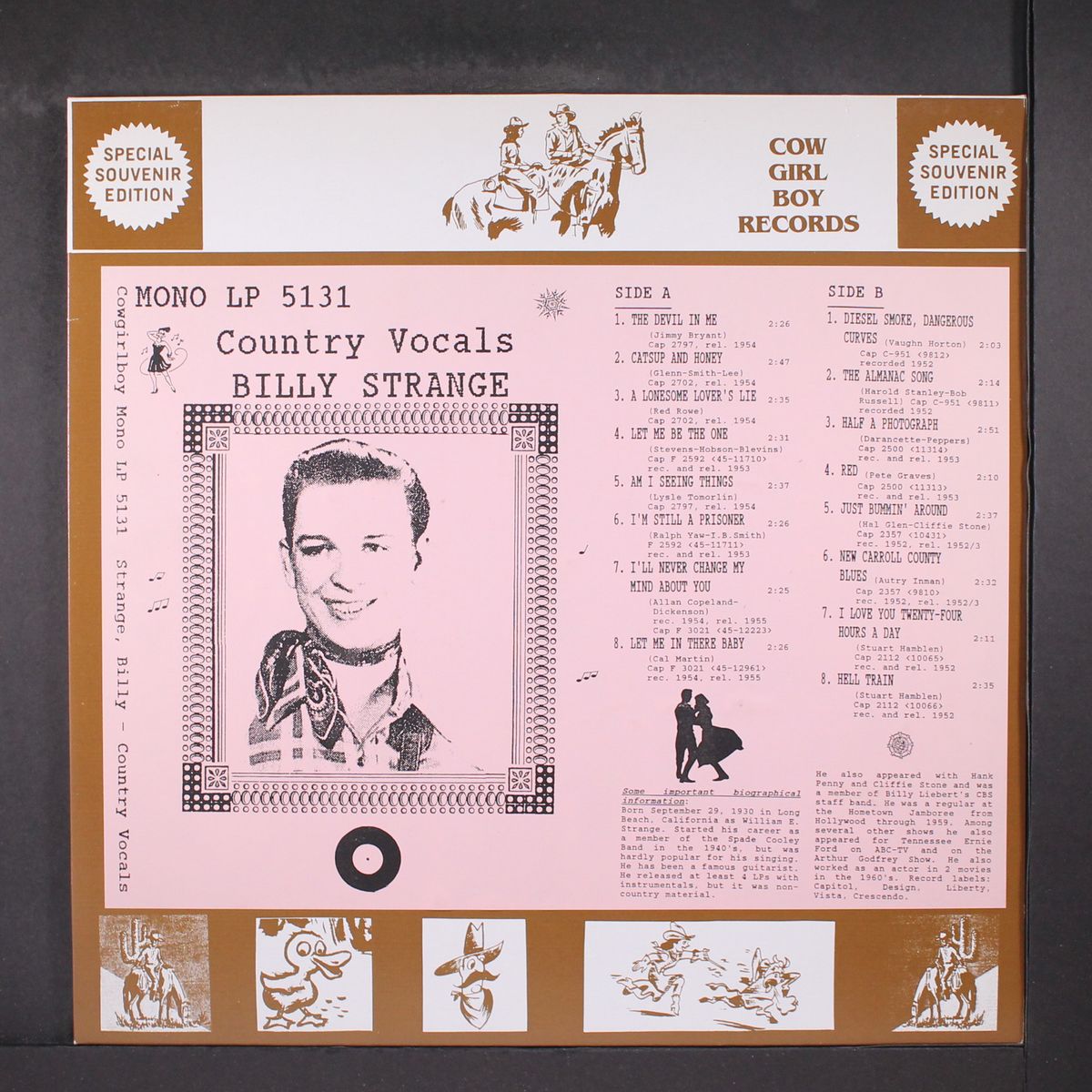 country vocals by BILLY STRANGE