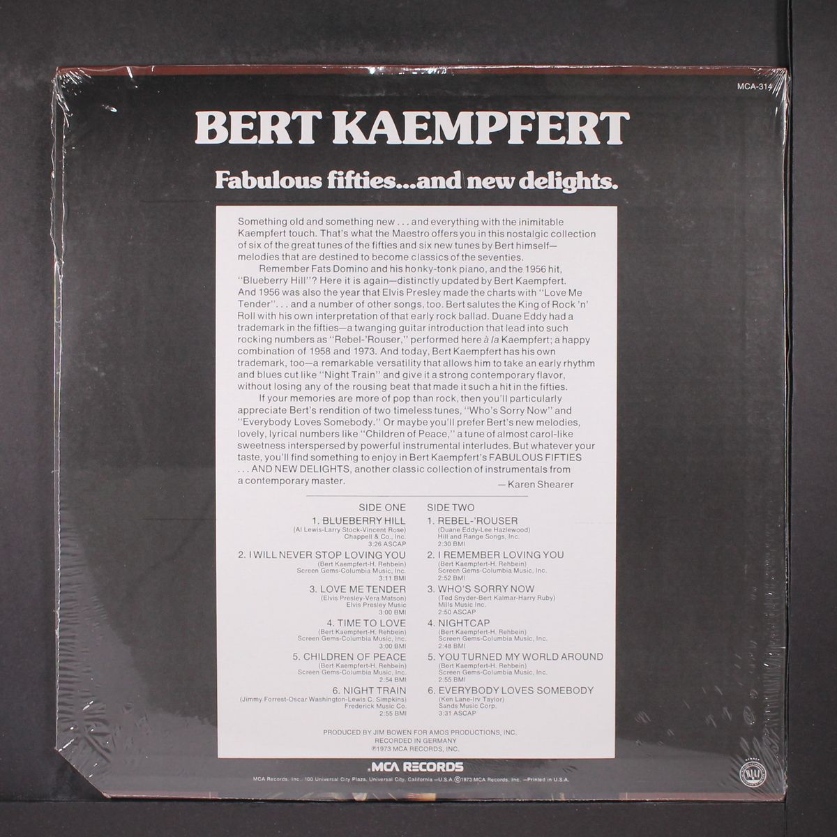 fabulous fifties ... and new delights by BERT KAEMPFERT