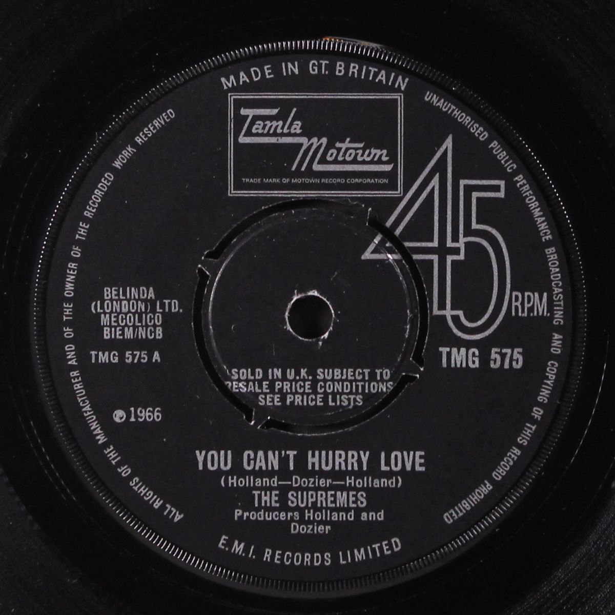 you can't hurry love / put yourself in my place by SUPREMES