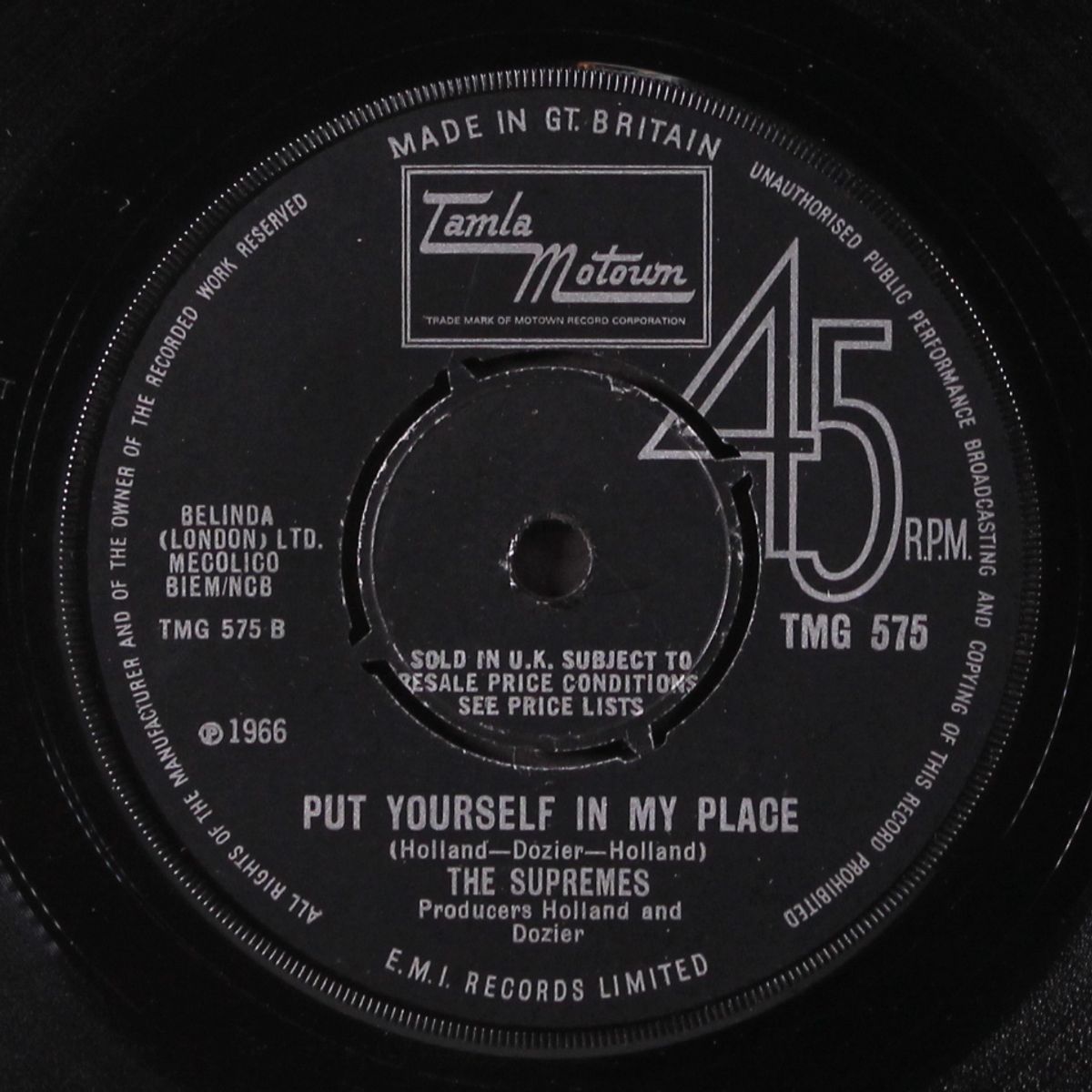 you can't hurry love / put yourself in my place by SUPREMES