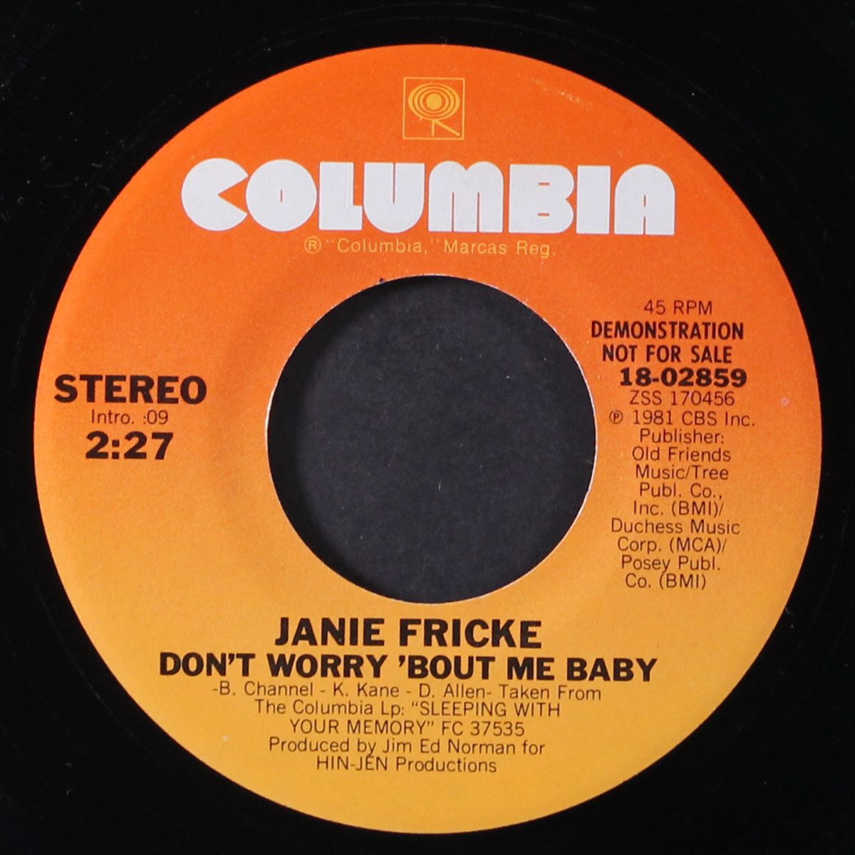 don't worry 'bout me baby / always by JANIE FRICKE
