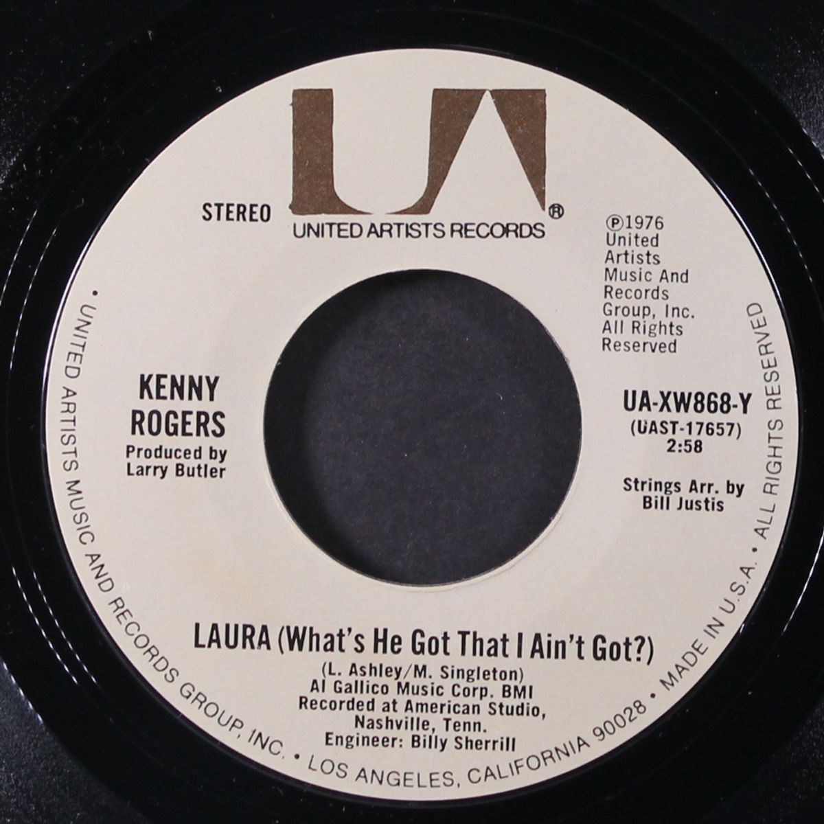 laura / i wasn't man enough by KENNY ROGERS