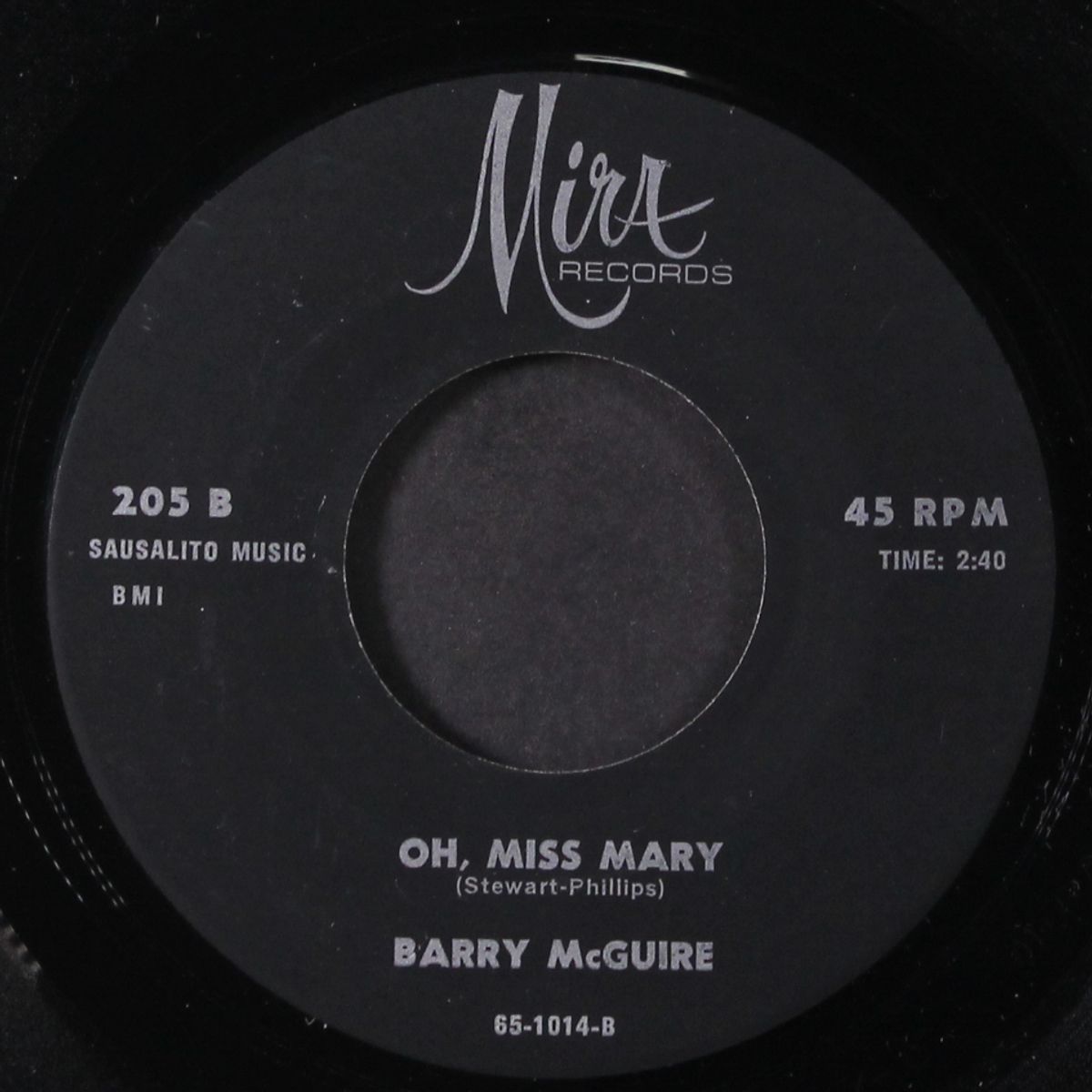 greenback dollar / oh, miss mary by BARRY MCGUIRE