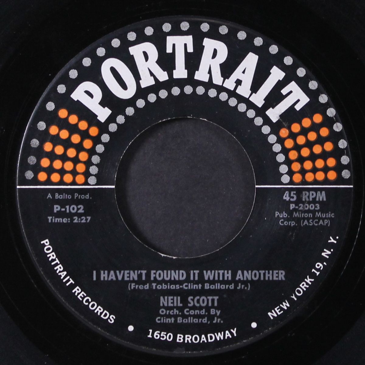 bobby / i haven't found it with another by NEIL SCOTT