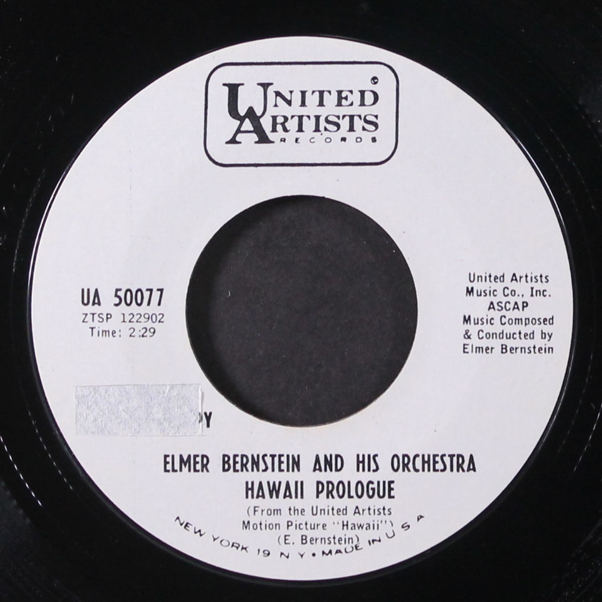 hawaii prologue / hawaii (main title) by ELMER BERNSTEIN & HIS ORCHESTRA