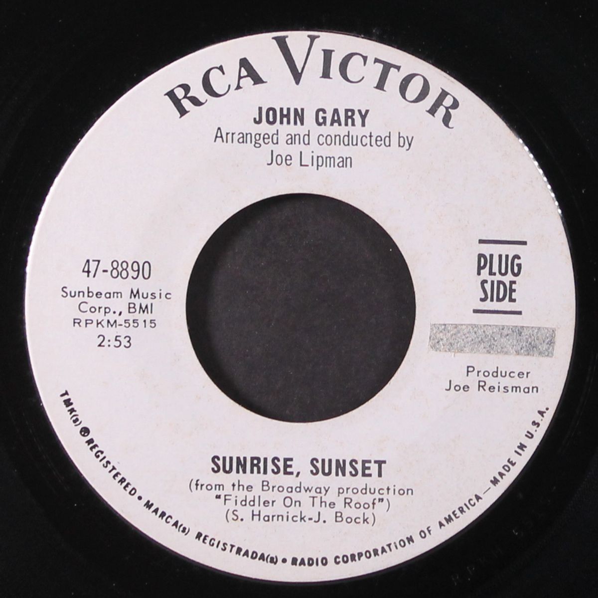 sunrise, sunset / the bell rings by JOHN GARY