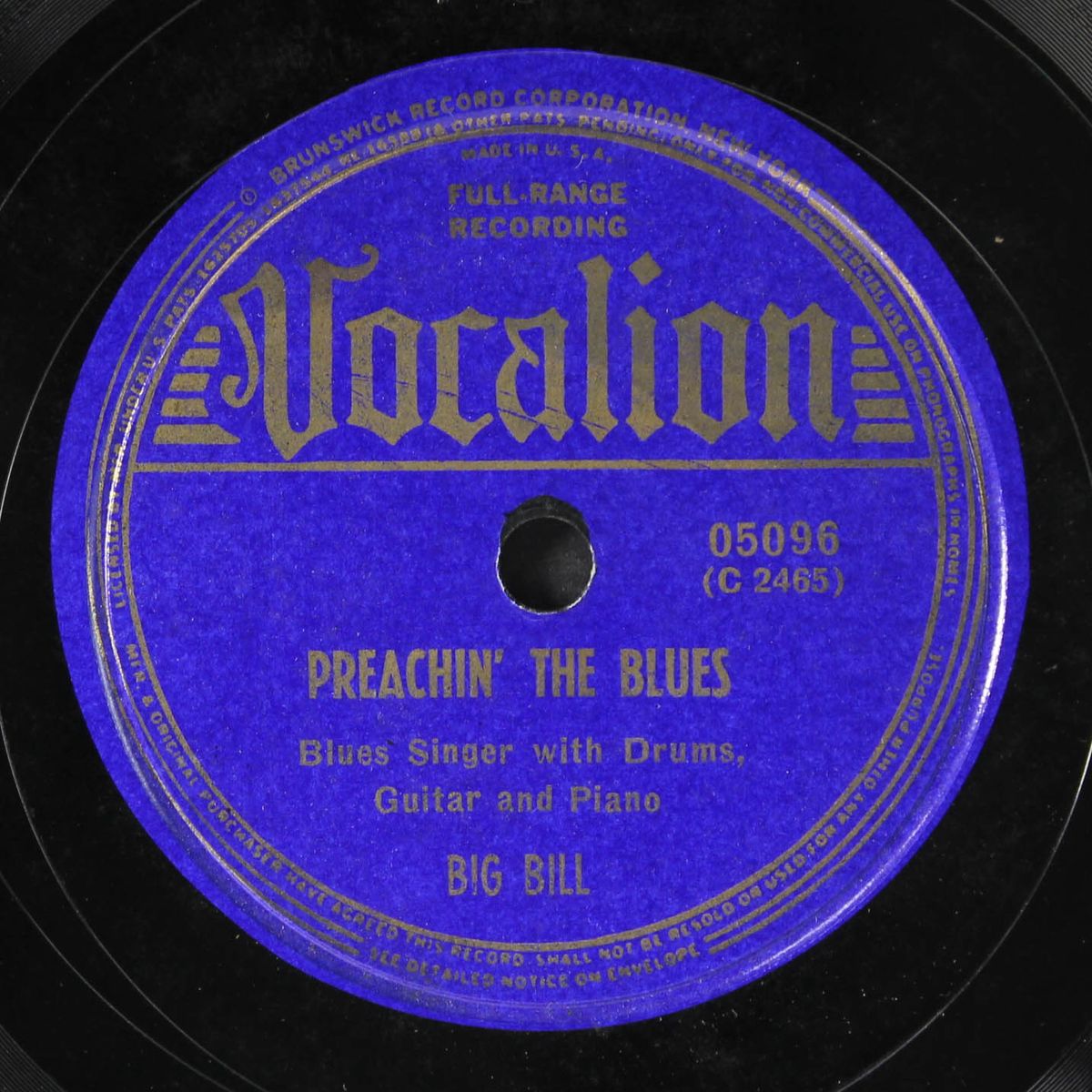 too many drivers / preachin' the blues by BIG BILL