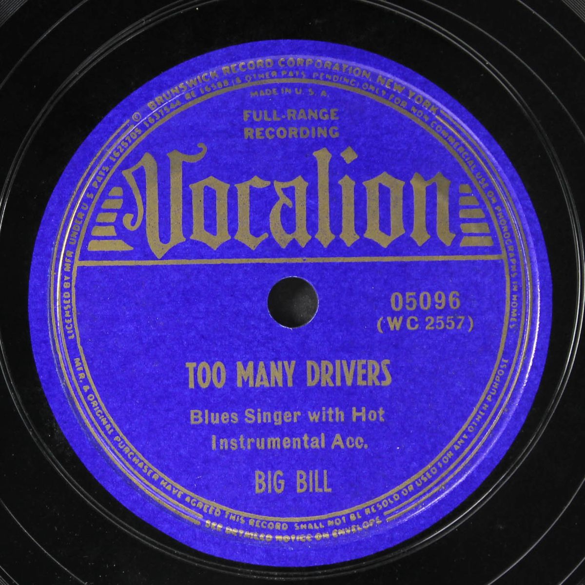 too many drivers / preachin' the blues by BIG BILL