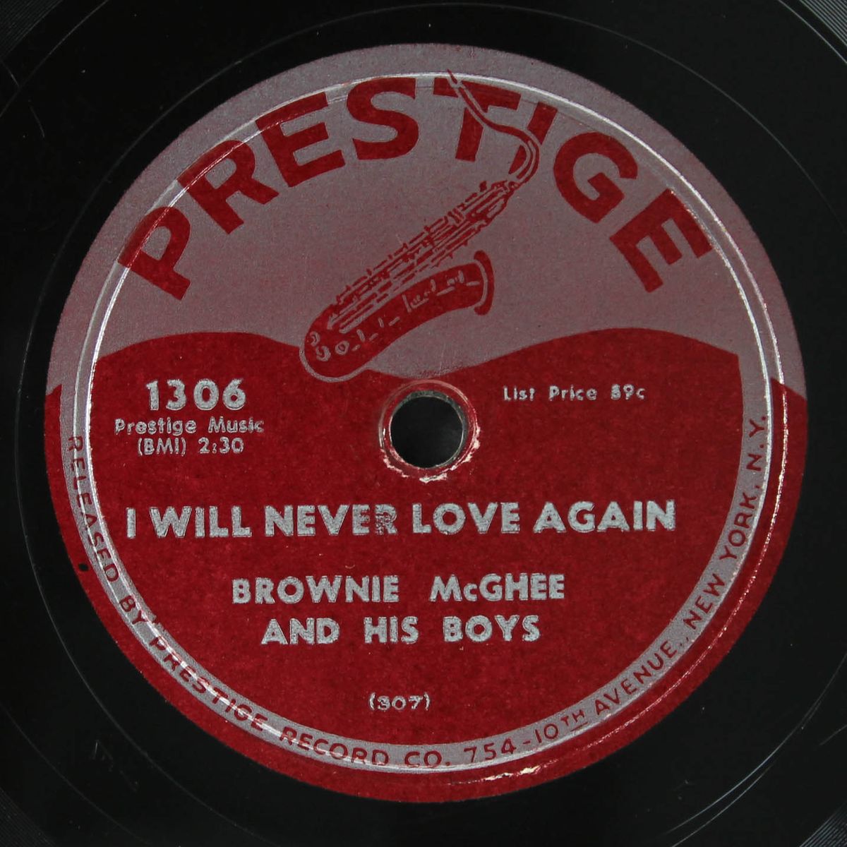 it's too late / i will never love again by BROWNIE MCGHEE