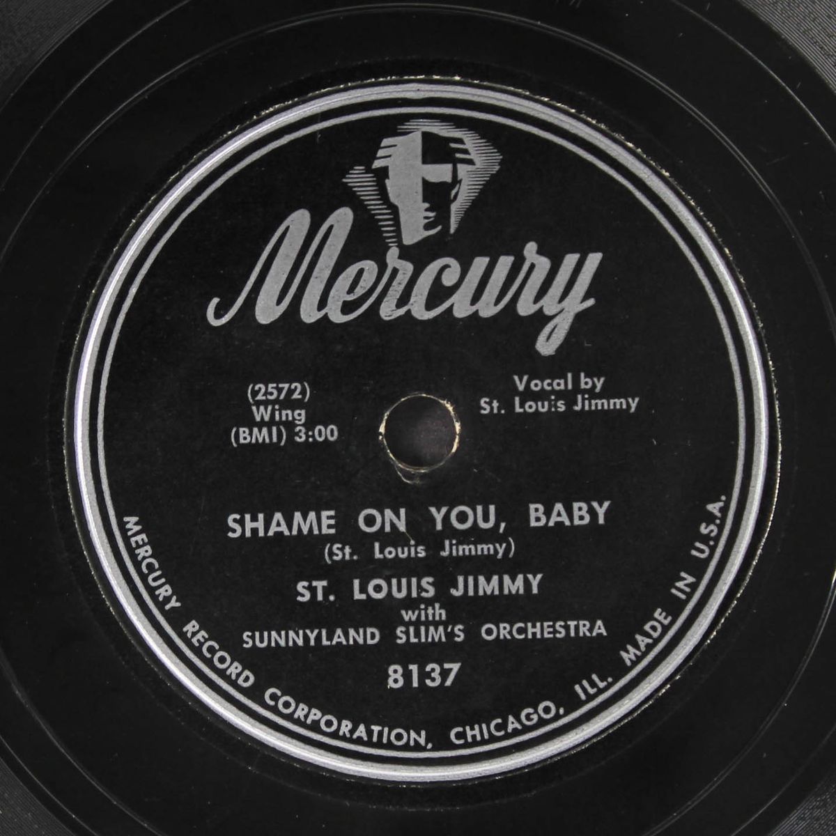 shame on you, baby / i'll never be satisfied by ST. LOUIS JIMMY