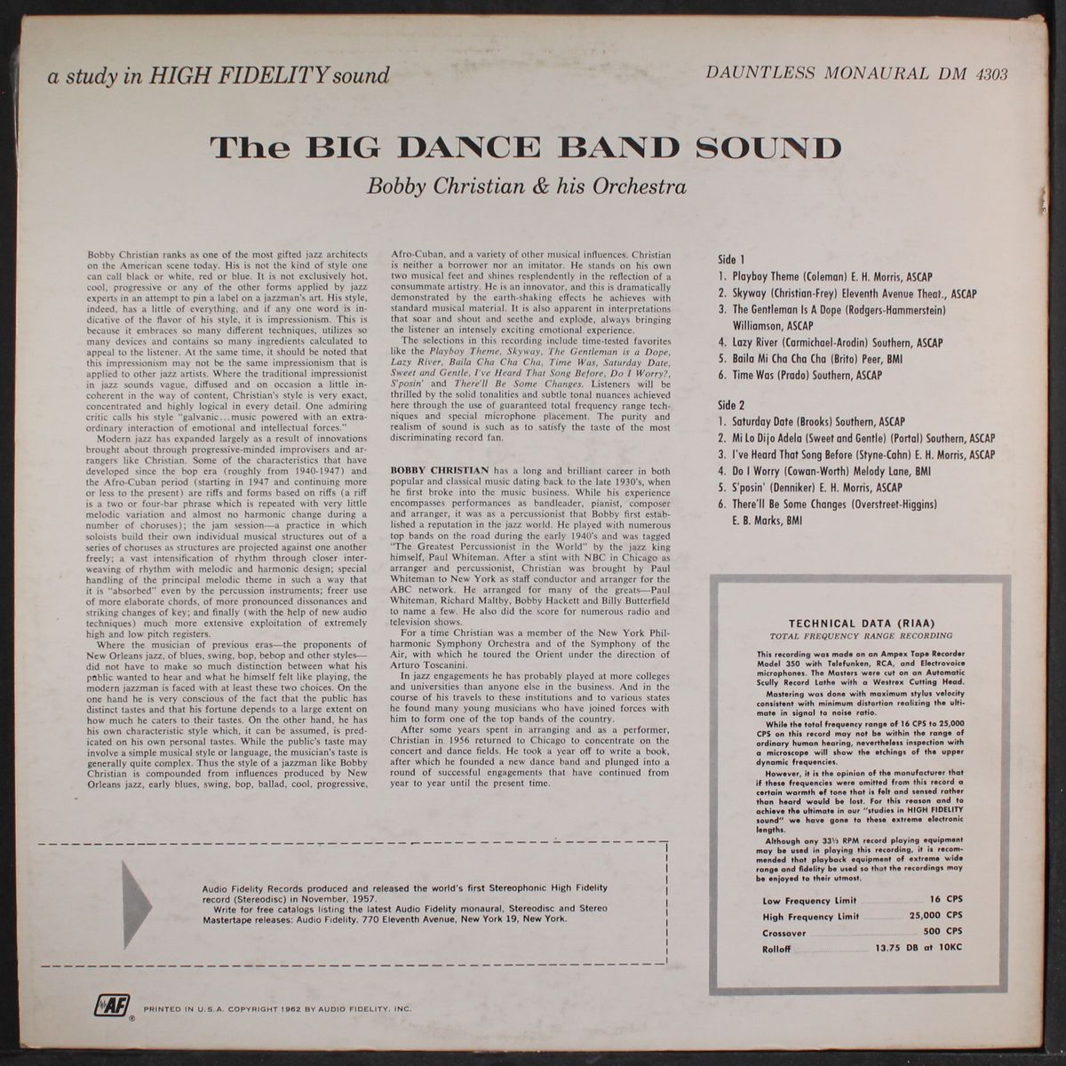 big dance band sound by BOBBY CHRISTIAN