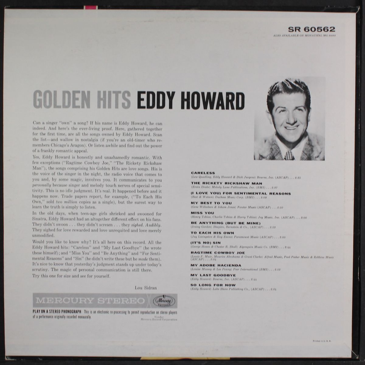 golden hits by EDDY HOWARD