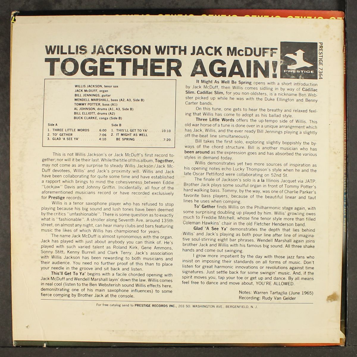 together again! by WILLIS JACKSON & JACK MCDUFF