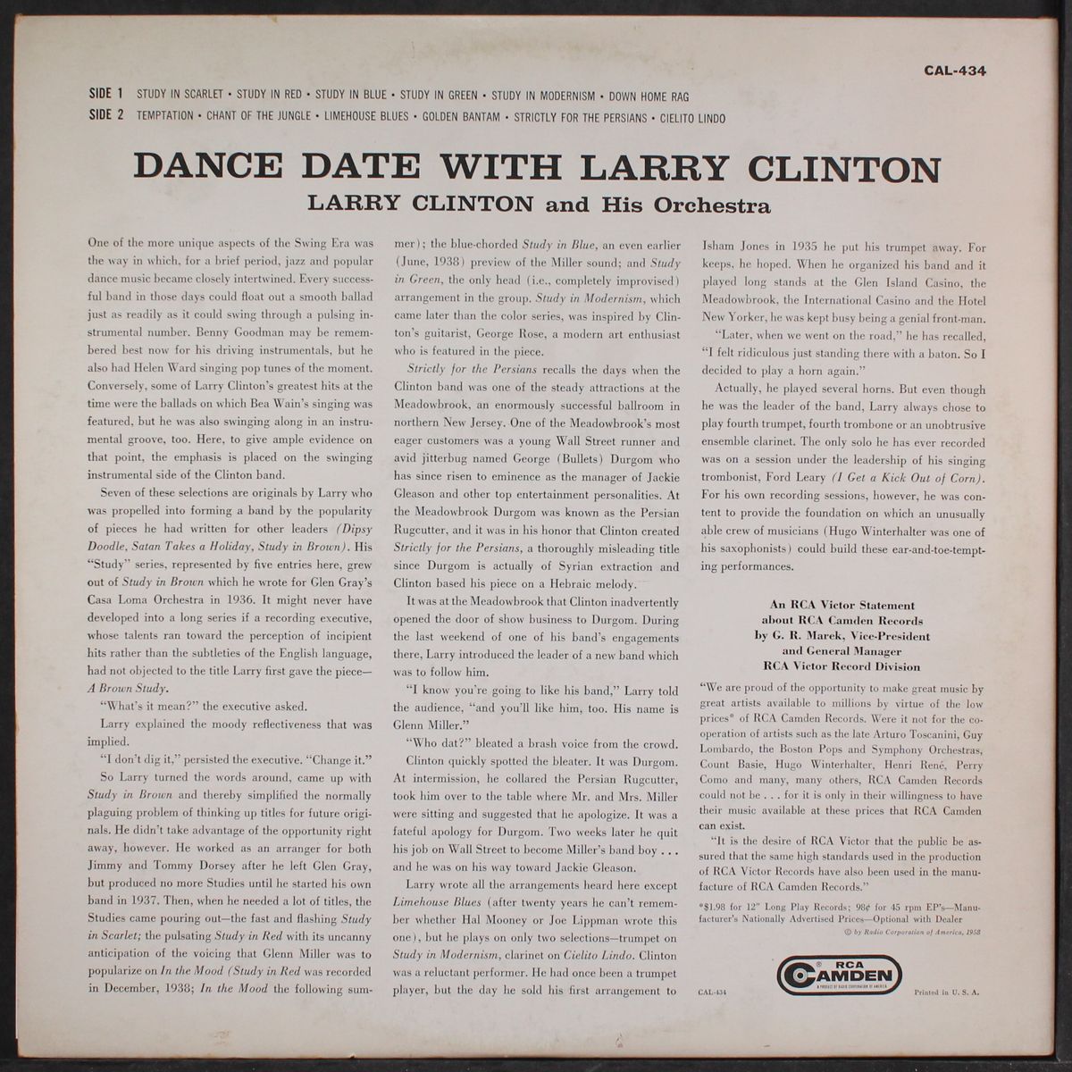 dance date with larry clinton by LARRY CLINTON