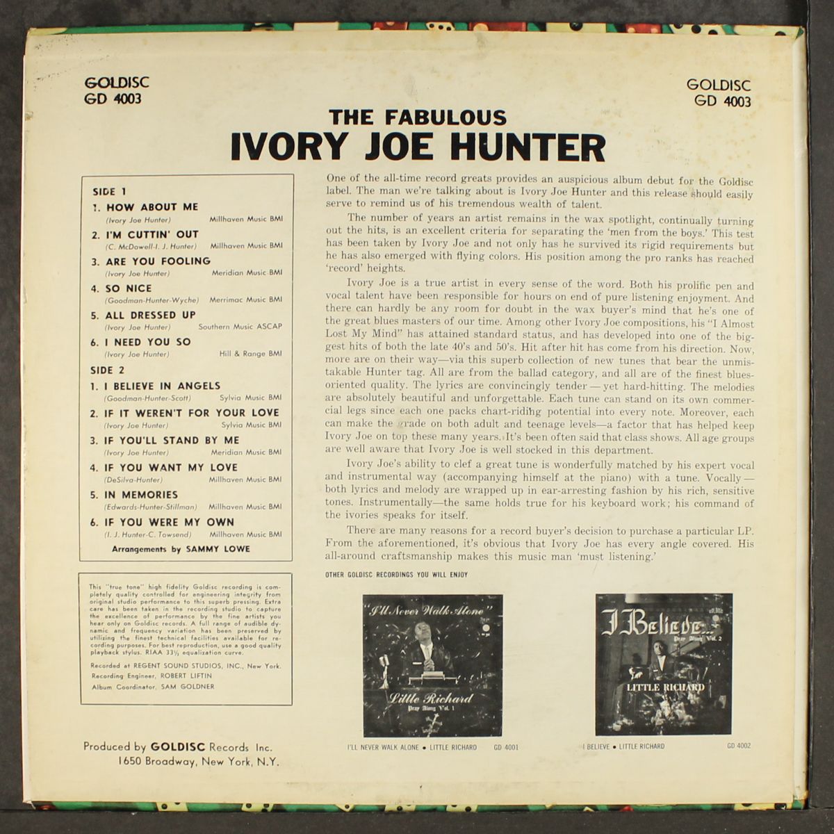 fabulous by IVORY JOE HUNTER