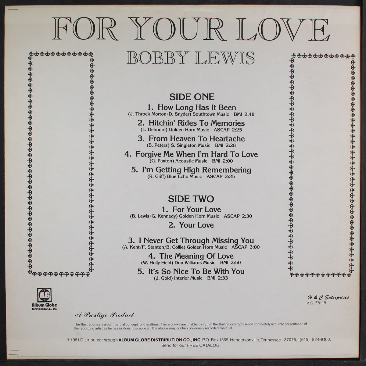 for your love by BOBBY LEWIS