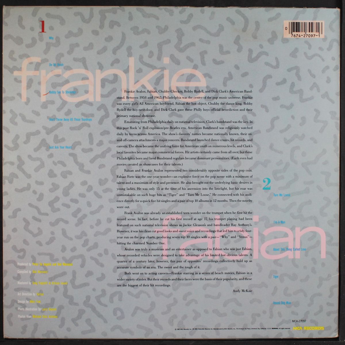 greatest of by FRANKIE AVALON/FABIAN