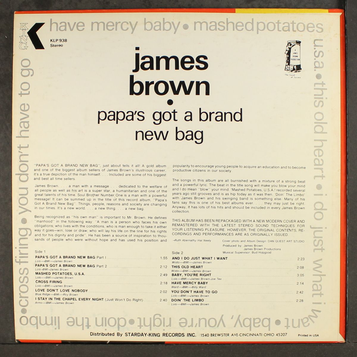 papa's got a brand new bag by JAMES BROWN
